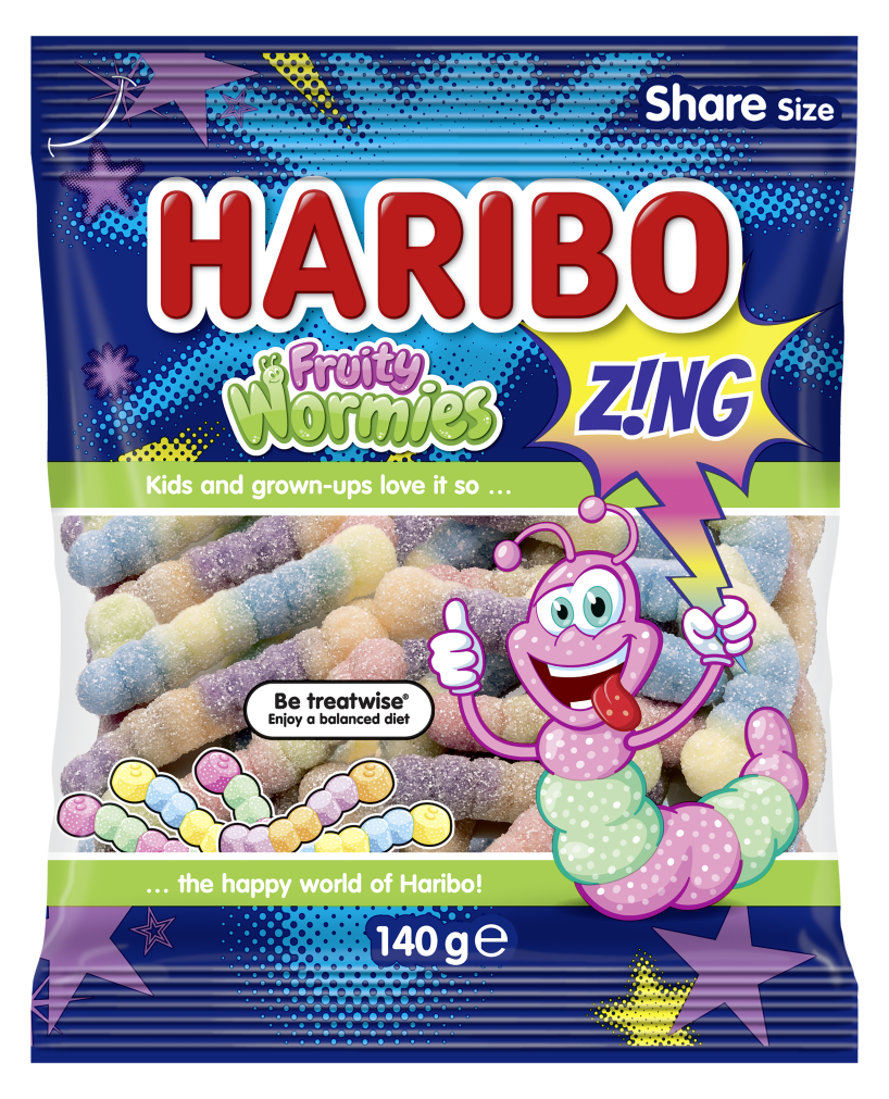Pack of HARIBO Fruity Wormies ZING