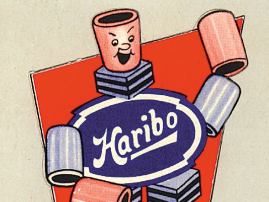 Verpackung HARIBO Lakritz-Konfekt von Mitte der 1950er Jahre