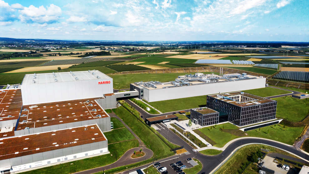 Aerial view of the HARIBO company headquarters in Grafschaft