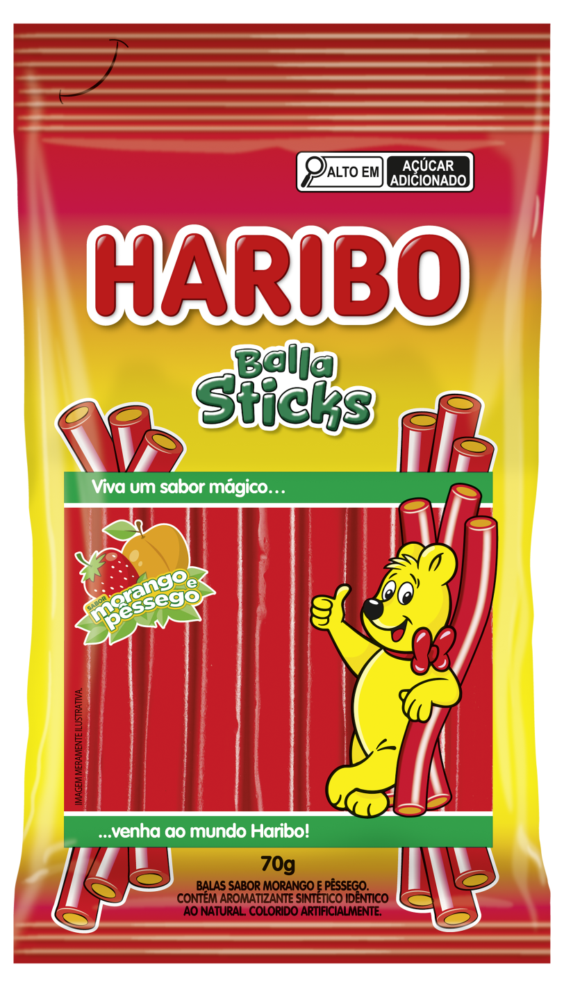 Balla Sticks Morango e Pêssego 70g