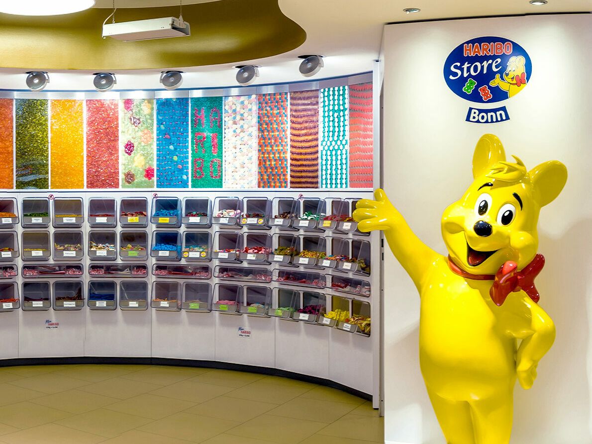 Candy-Bar in de HARIBO Shop Bonn