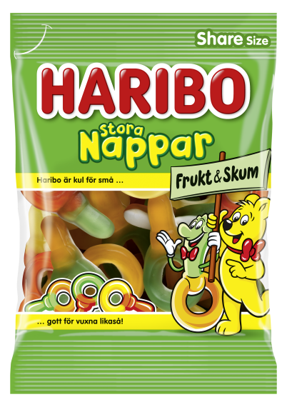 Stora Nappar Frukt Skum 170 g