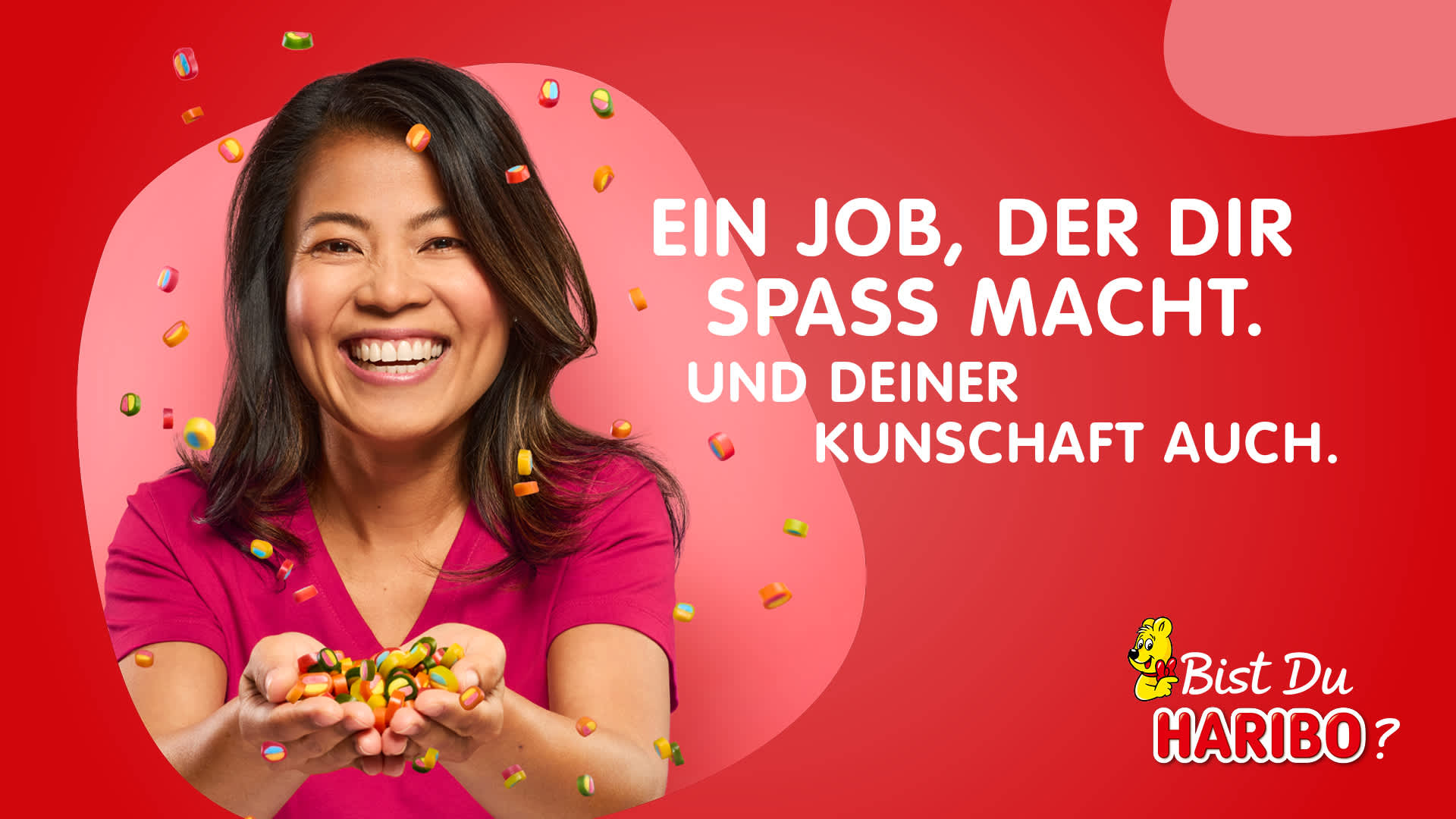 Retail Female Confetti Happy DE