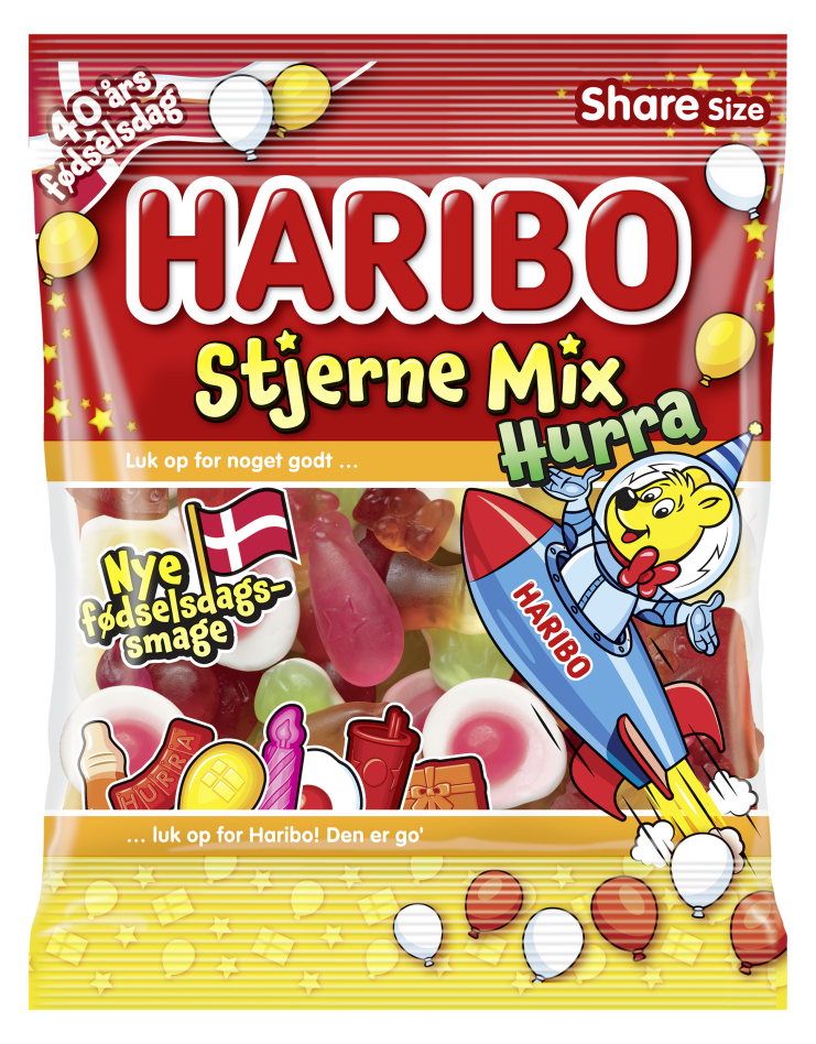 Stjerne Mix Hurra - Nyhed 2026 - 40 års fødselsdag i Danmark