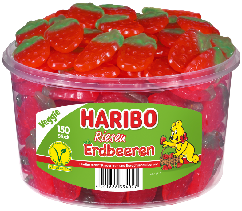 Dose HARIBO Riesen Erdbeeren (150 Stück)