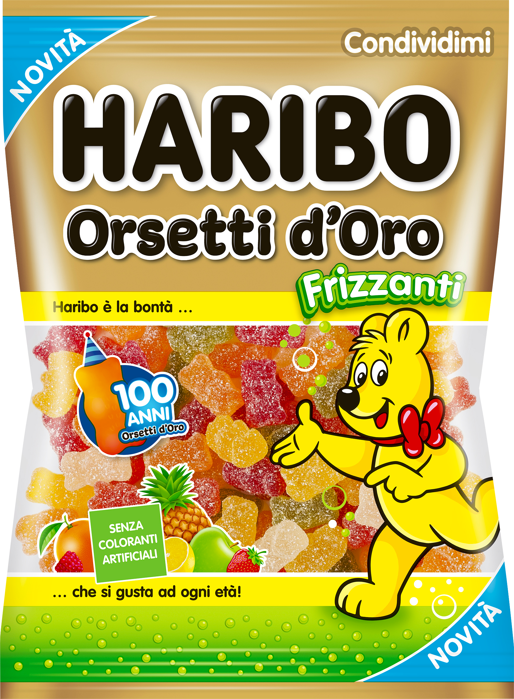 Copia di Orsetti d Oro Frizzanti 150g logo 100anni