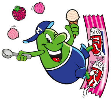 Dekoration MAOAM Stripes Berries Cream