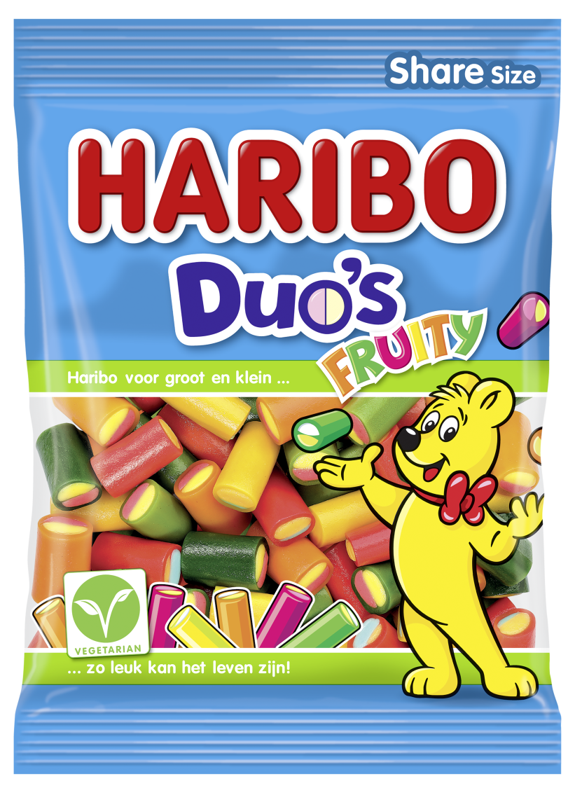 Product packaging of HARIBO Duo's Fruity