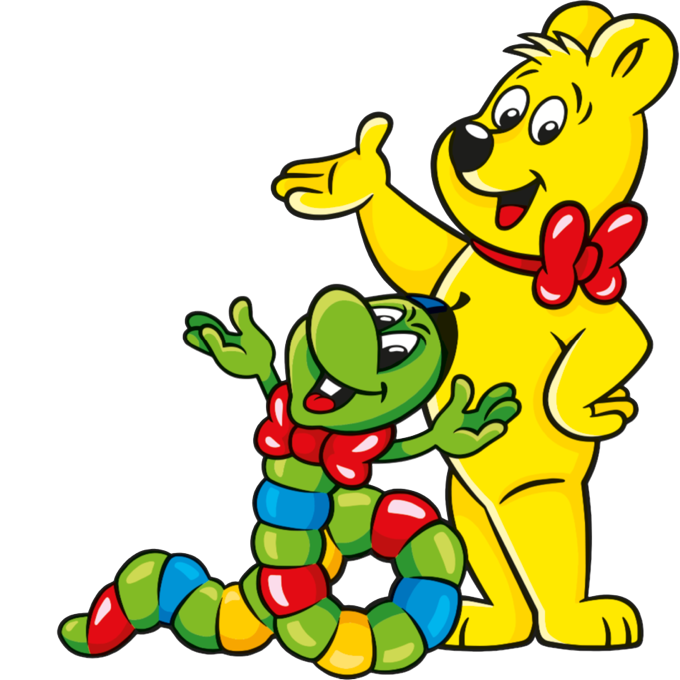 Goldbear with worm