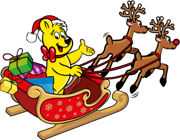 Christmas Goldbear Sleigh