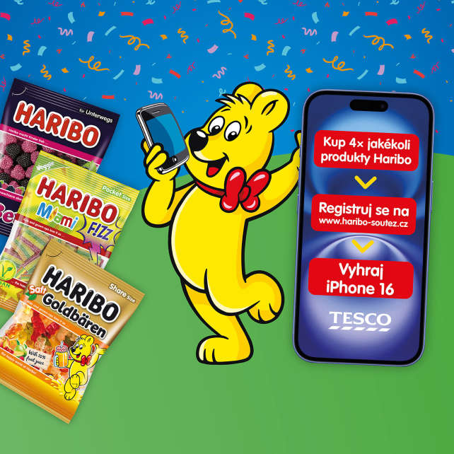 Haribo soutěž o iPhone na řetězci Tesco