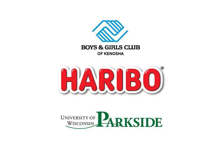 Boys and Girls Club, University of Wisconsin and HARIBO logos