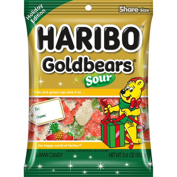 HARIBO Holiday Edition Sour Goldbears 4oz FOP