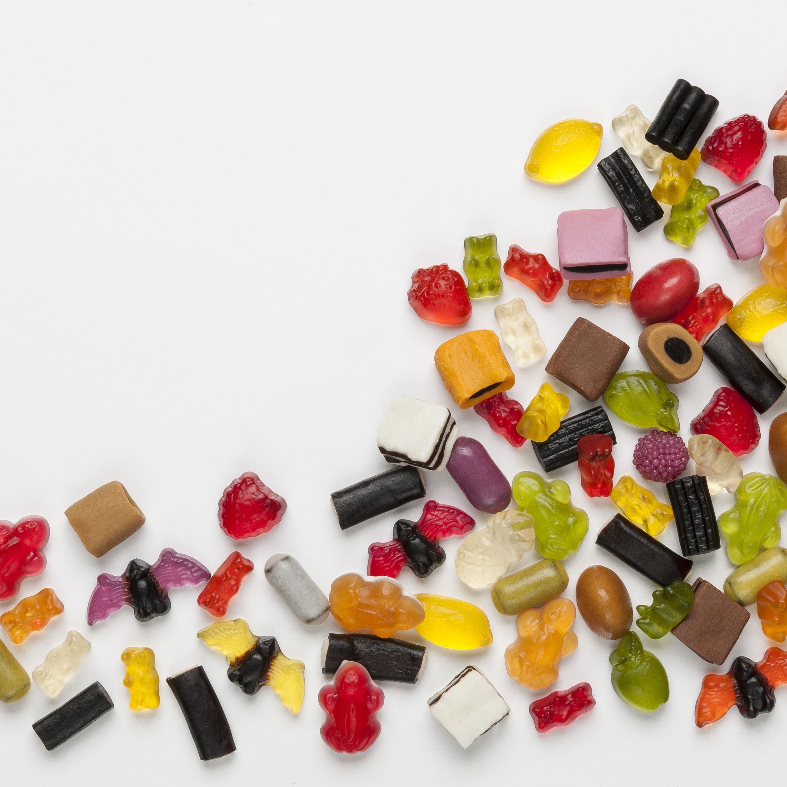 Bonbons Color-Rado sur fond clair