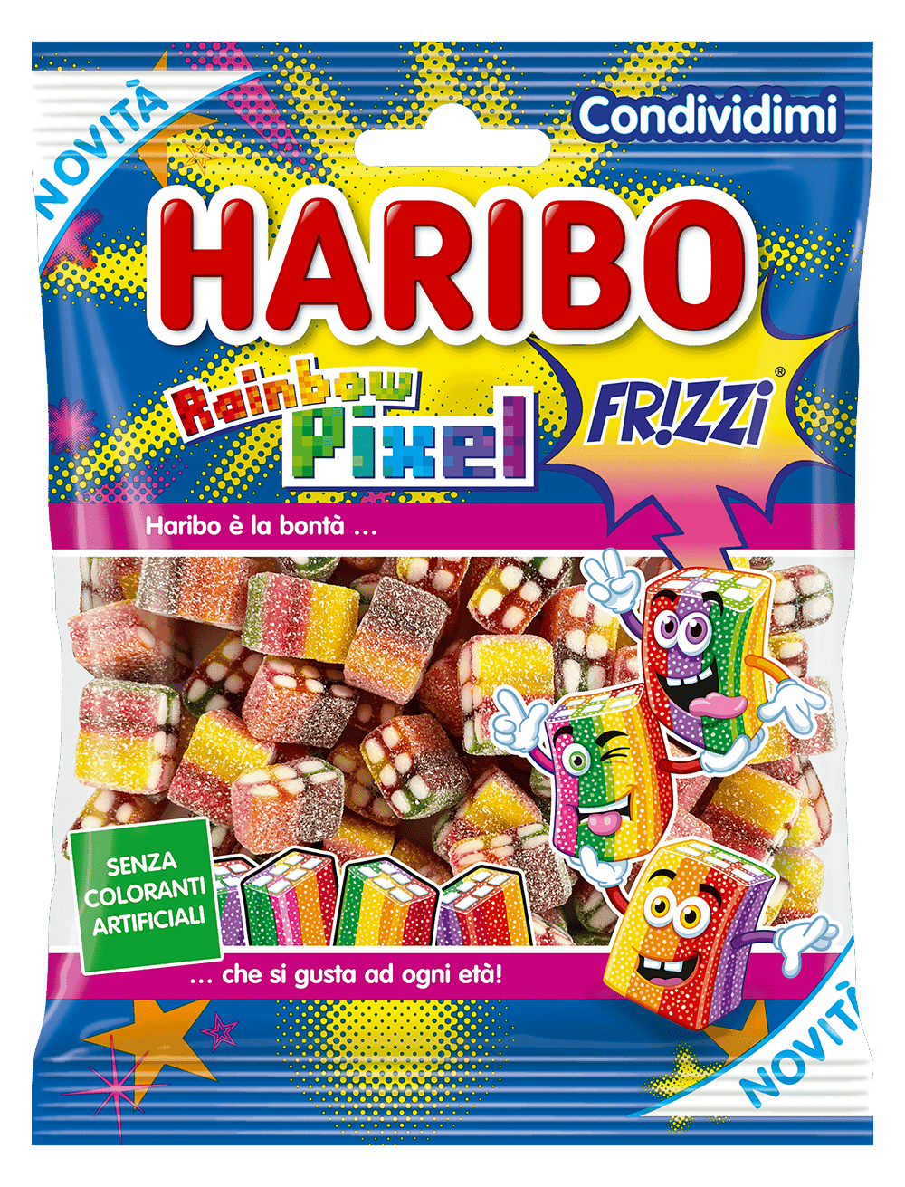 Haribo rainbow pixel frizzi 160g min