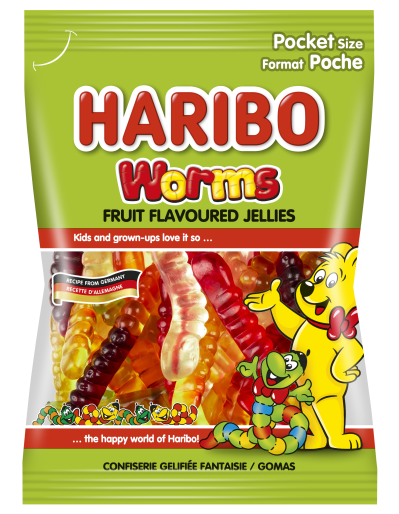 HARIBO Worms sweets in 80g packaging