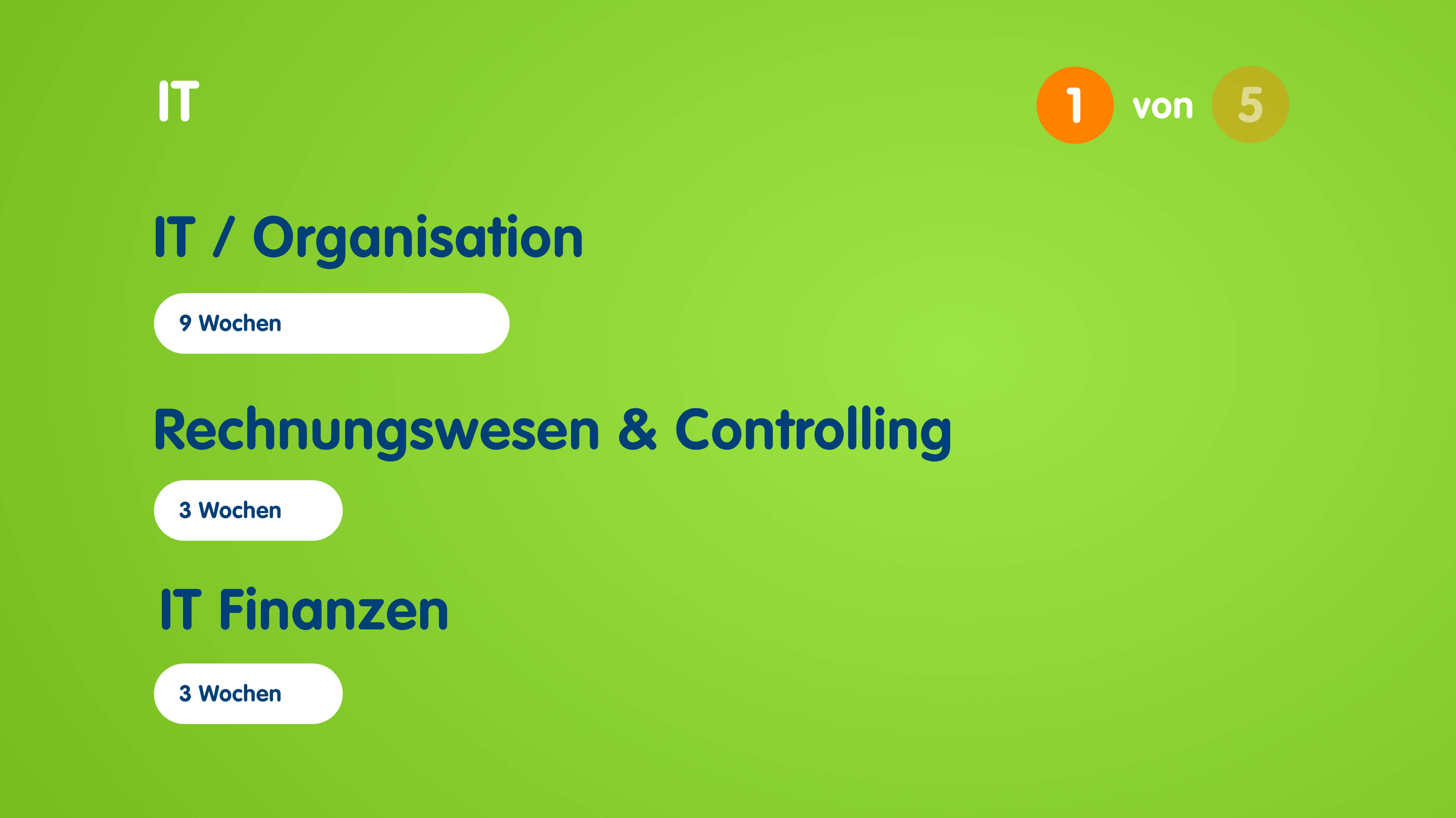 Infografik zum Aufbau des Traineeprogramms in der IT