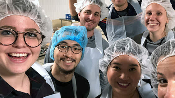 HARIBO of America Associates volunteering and food distribution center