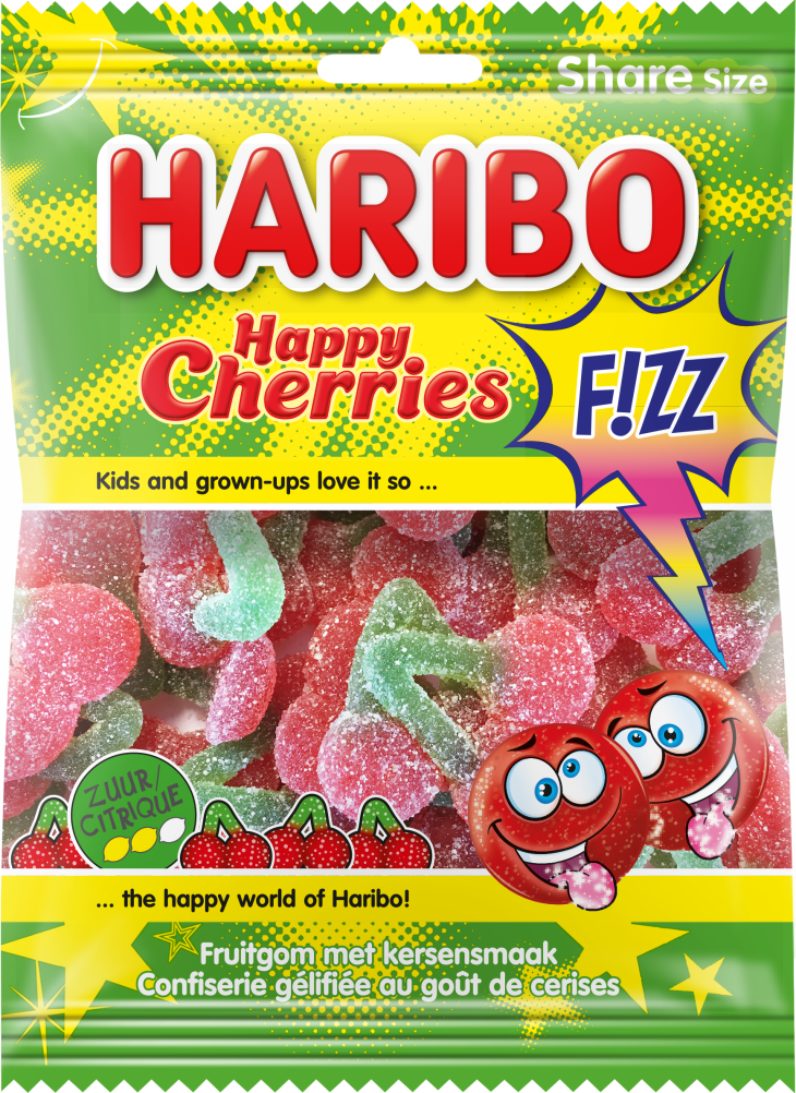 21302001 7337 Haribo Happy Cherries Fi ZZ 200g Share Size