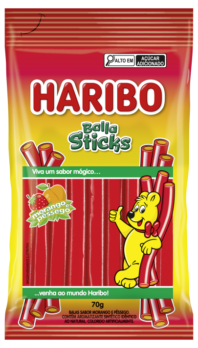 Balla Sticks Morango e Pêssego 70g