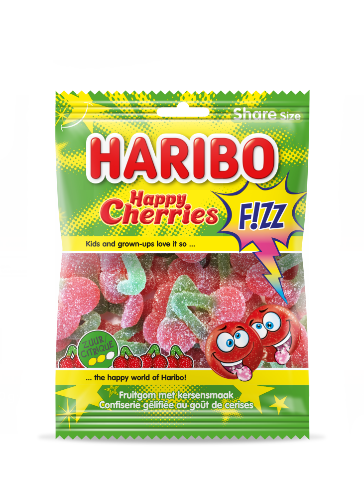 Haribo Happy Cherries Fi ZZ 200g Share Size