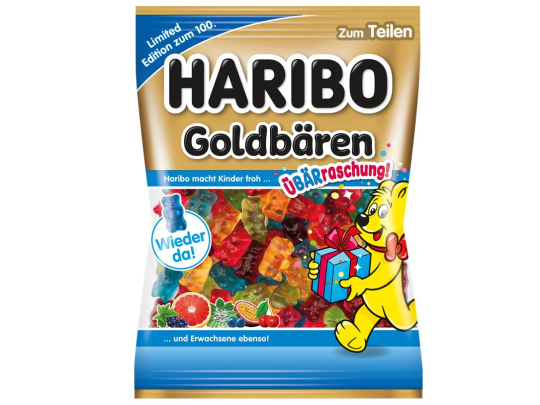 Abbildung der HARIBO Goldbären Übärraschung Tüte