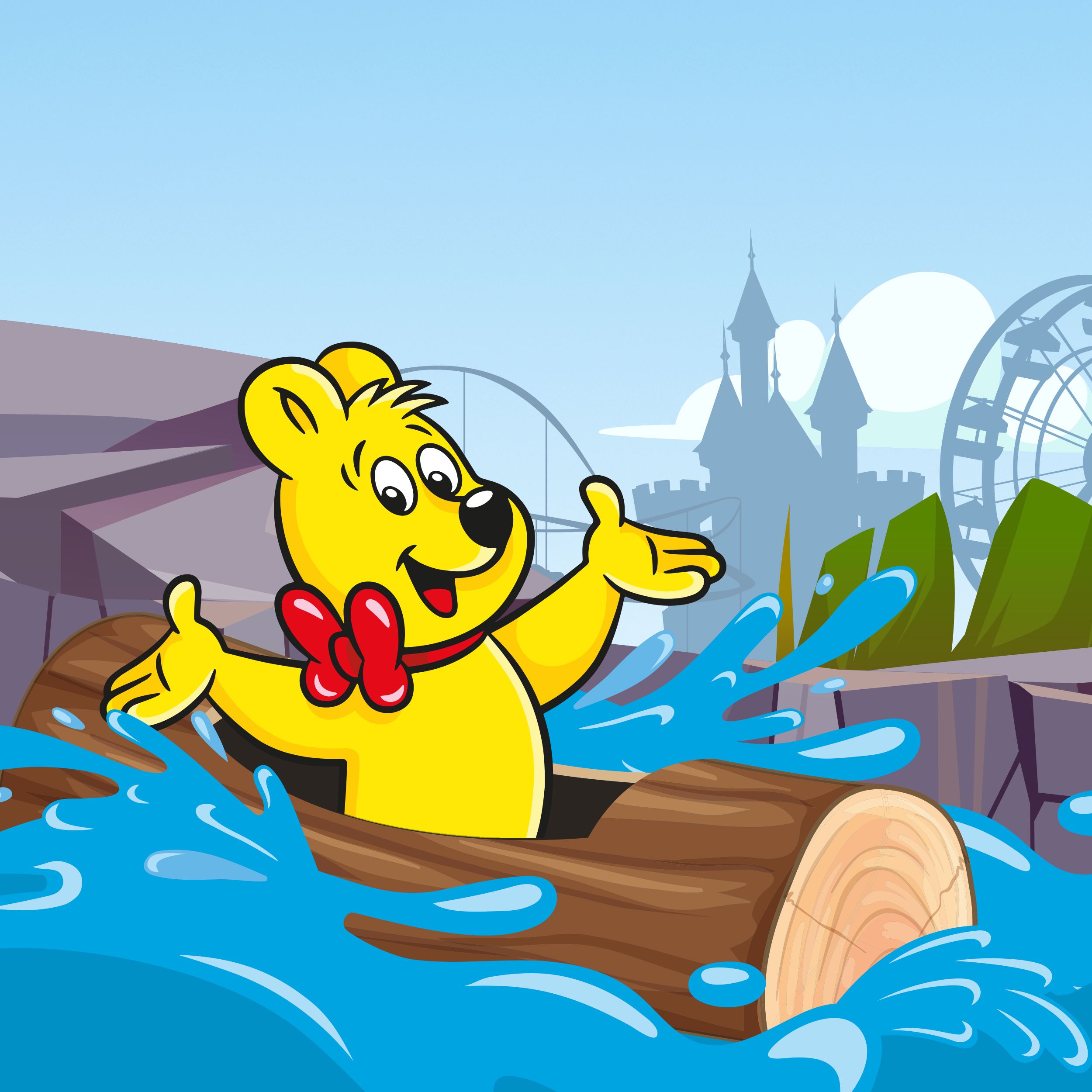 HARIBO beer in boomstam