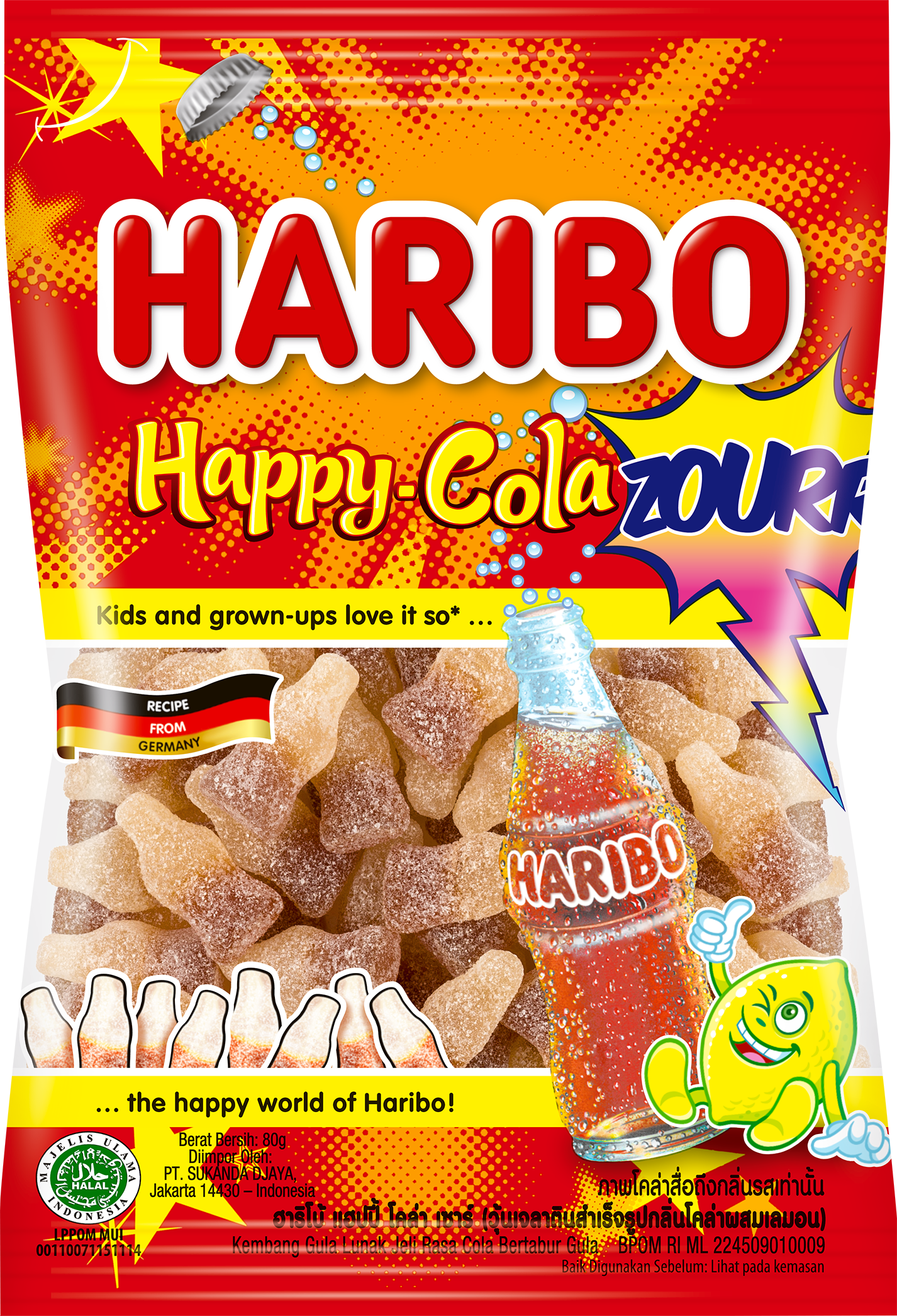 Bag of HARIBO Happy-Cola Zourr
