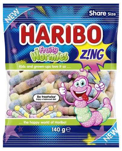 Pack of HARIBO Fruity Wormies Zing
