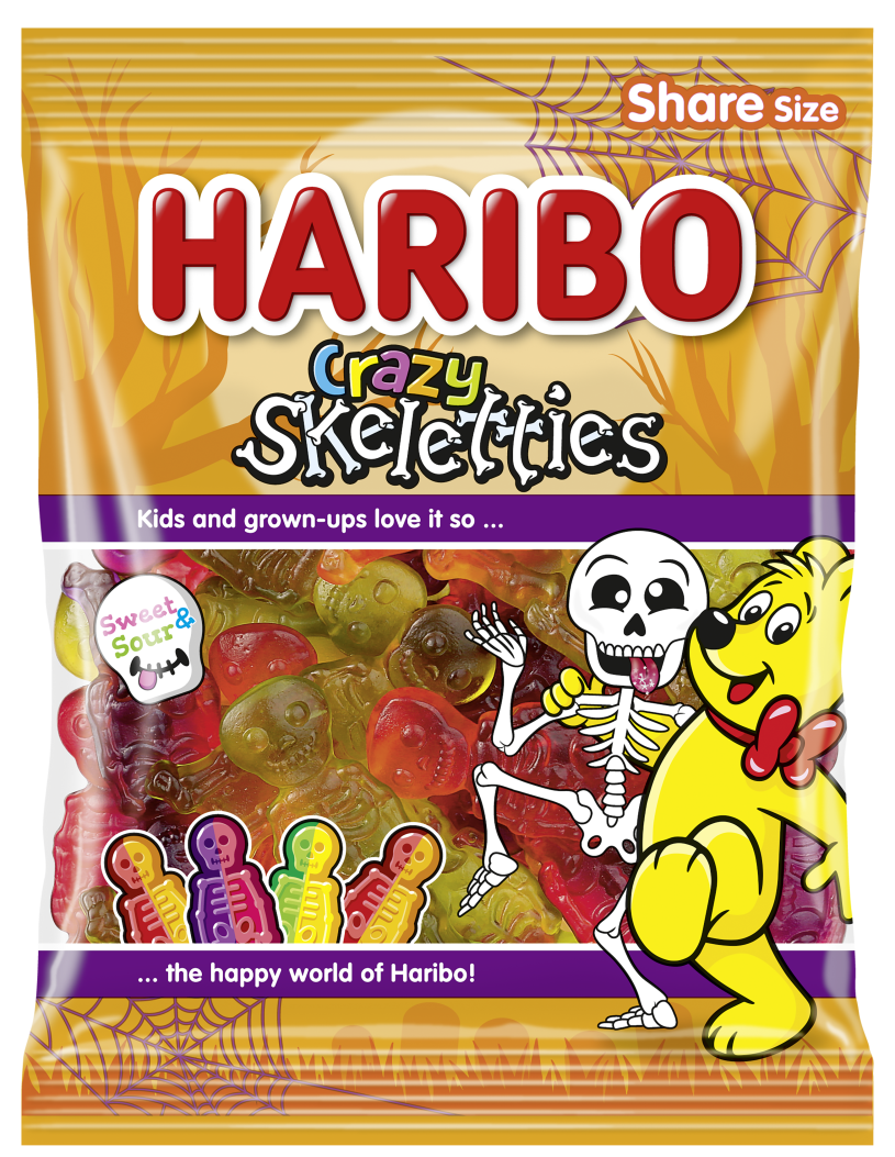 4001686808825 Haribo Crazy Skeletties 160g