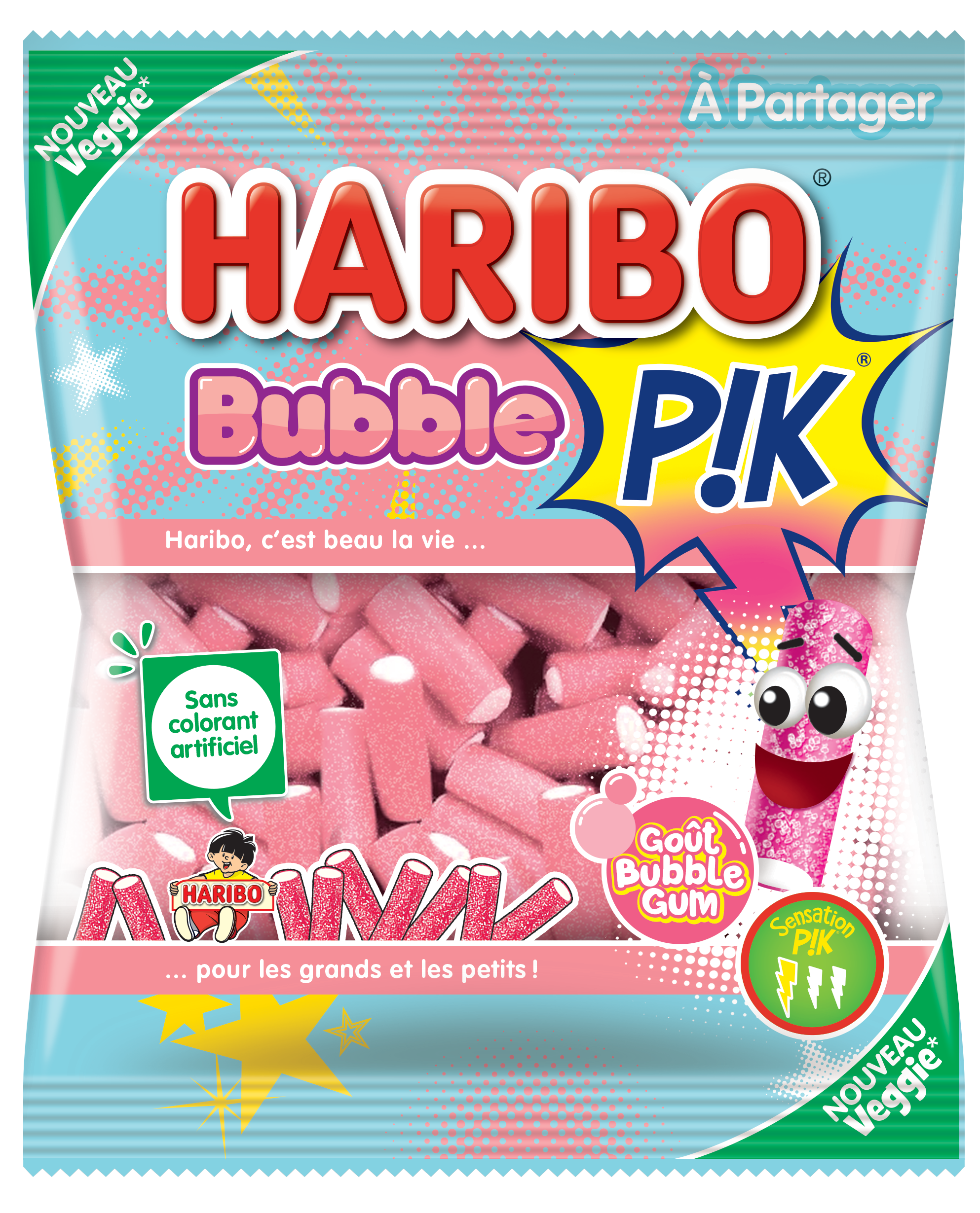 Haribo Bubble Pik Sachet SIMU FACE