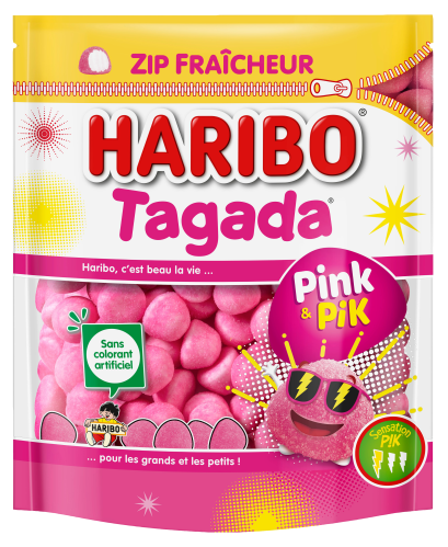 Sachet Haribo Tagada Pink PIK doypack 210g