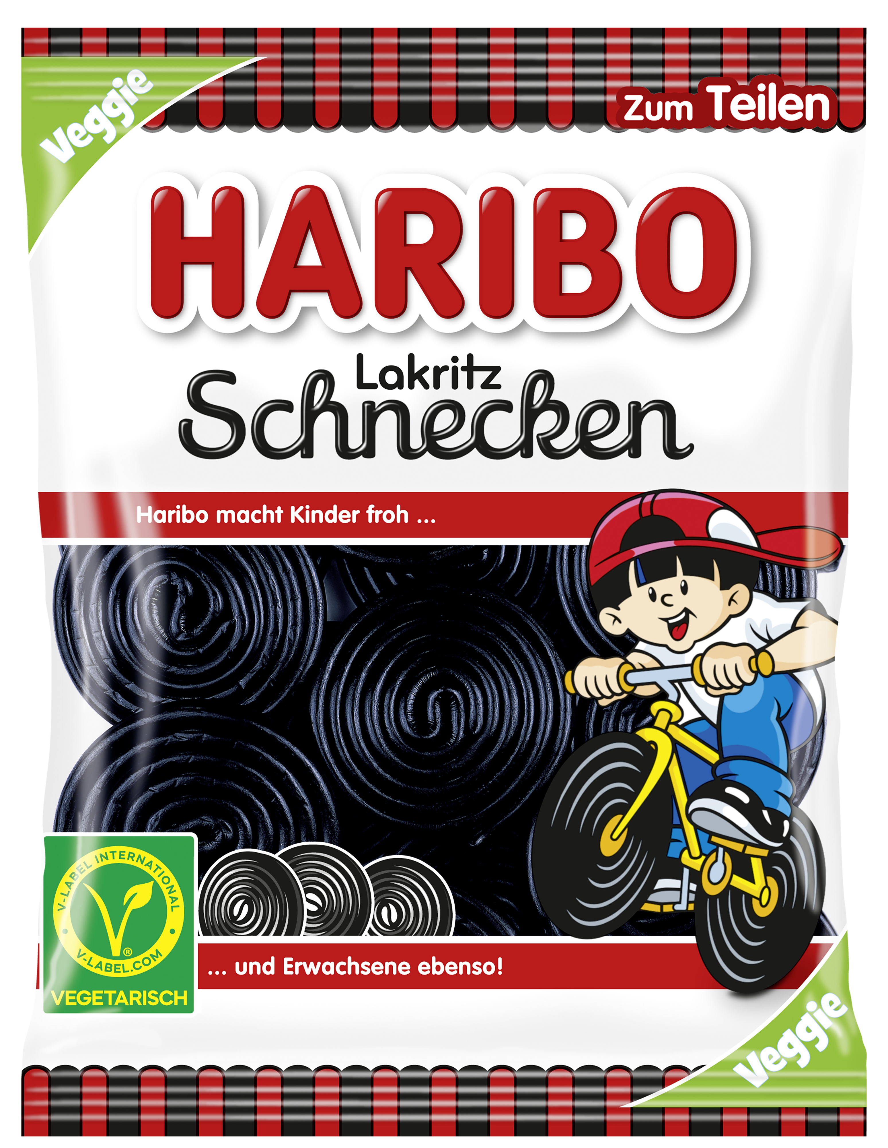 Produkt Verpackung HARIBO Lakritz Schnecken 175g
