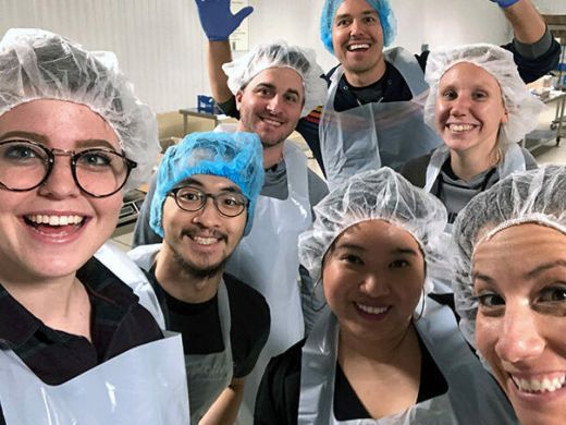 HARIBO of America Associates volunteering and food distribution center