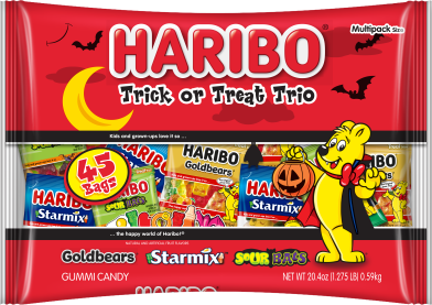 HARIBO Trick or Treat Trio 45ct FOP