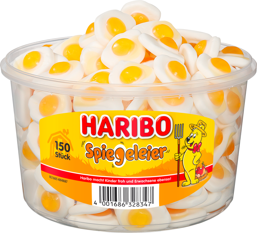 Dose mit HARIBO Spiegeleier