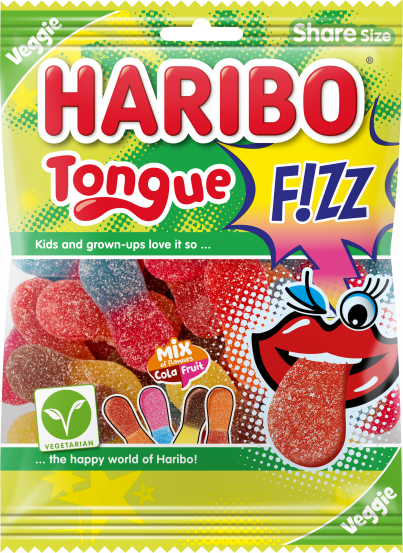 21302001 7337 Haribo Tongue FIZZ 185g Share Size