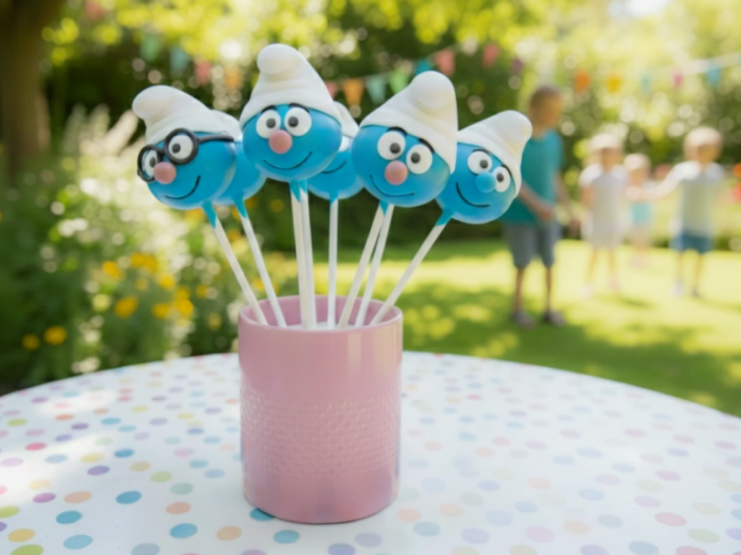 Schlümpfe Cakepops ohne Schlümpfe