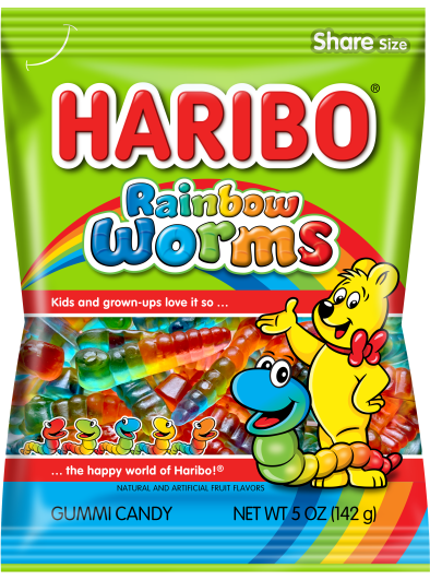 Haribo US Rainbow Worms 5 oz