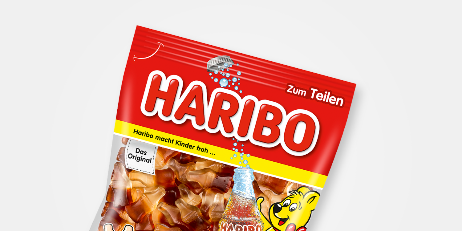 Produktabbildung Happy Cola im Anschnitt auf hellem Hintergrund