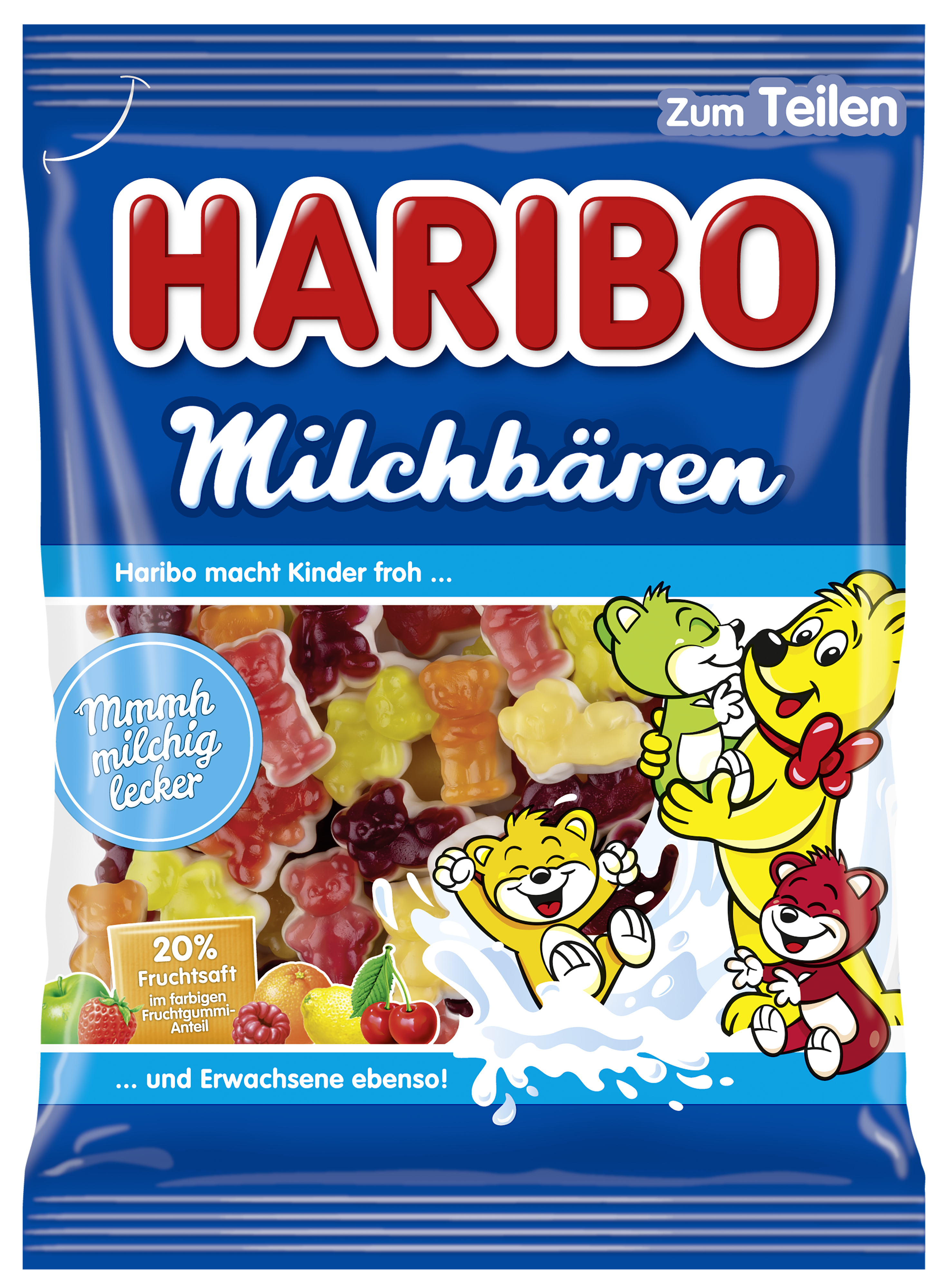 Produkt Verpackung HARIBO Milchbaeren 160g
