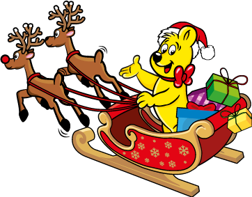 Christmas Goldbear Sleigh