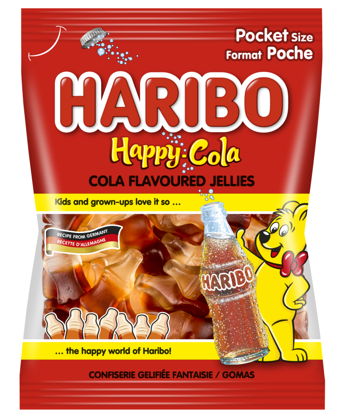 HARIBO Happy Cola sweets 80g in packaging