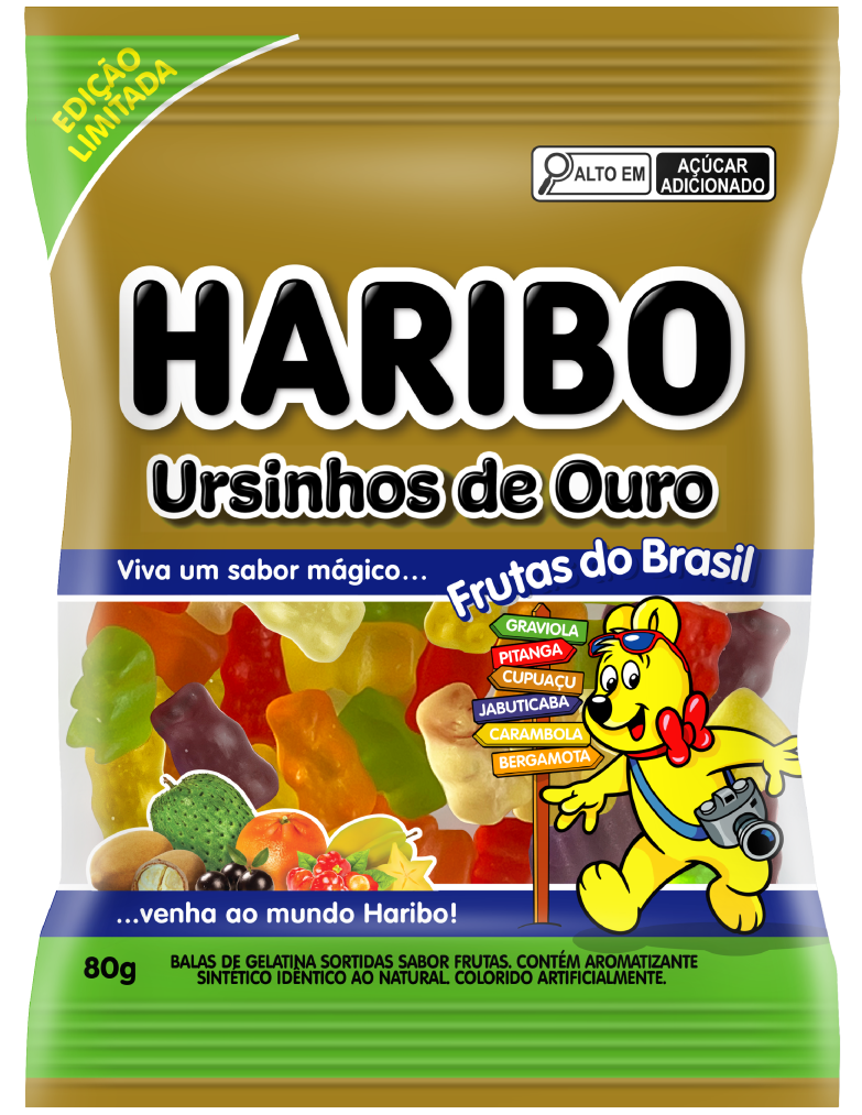 HARIBO Ursinhos de Ouro Frutas do Brasil 80g