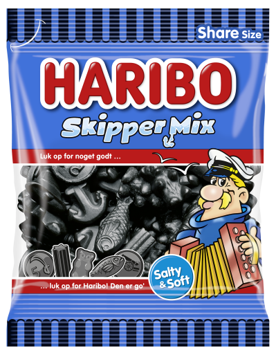 HARIBO Skipper Mix - Blød og salt lakrids