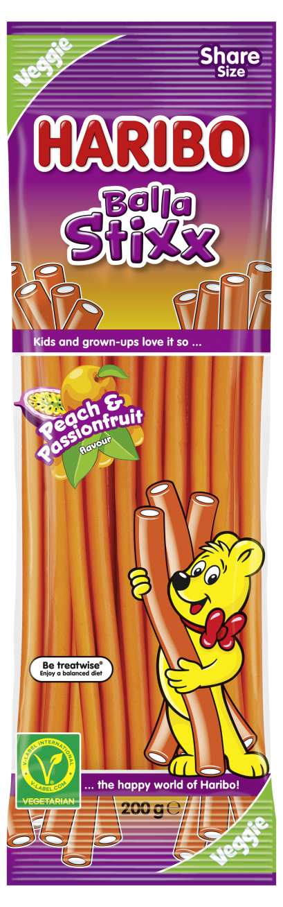 Pack of HARIBO Balla Bites Peach & Passionfruit