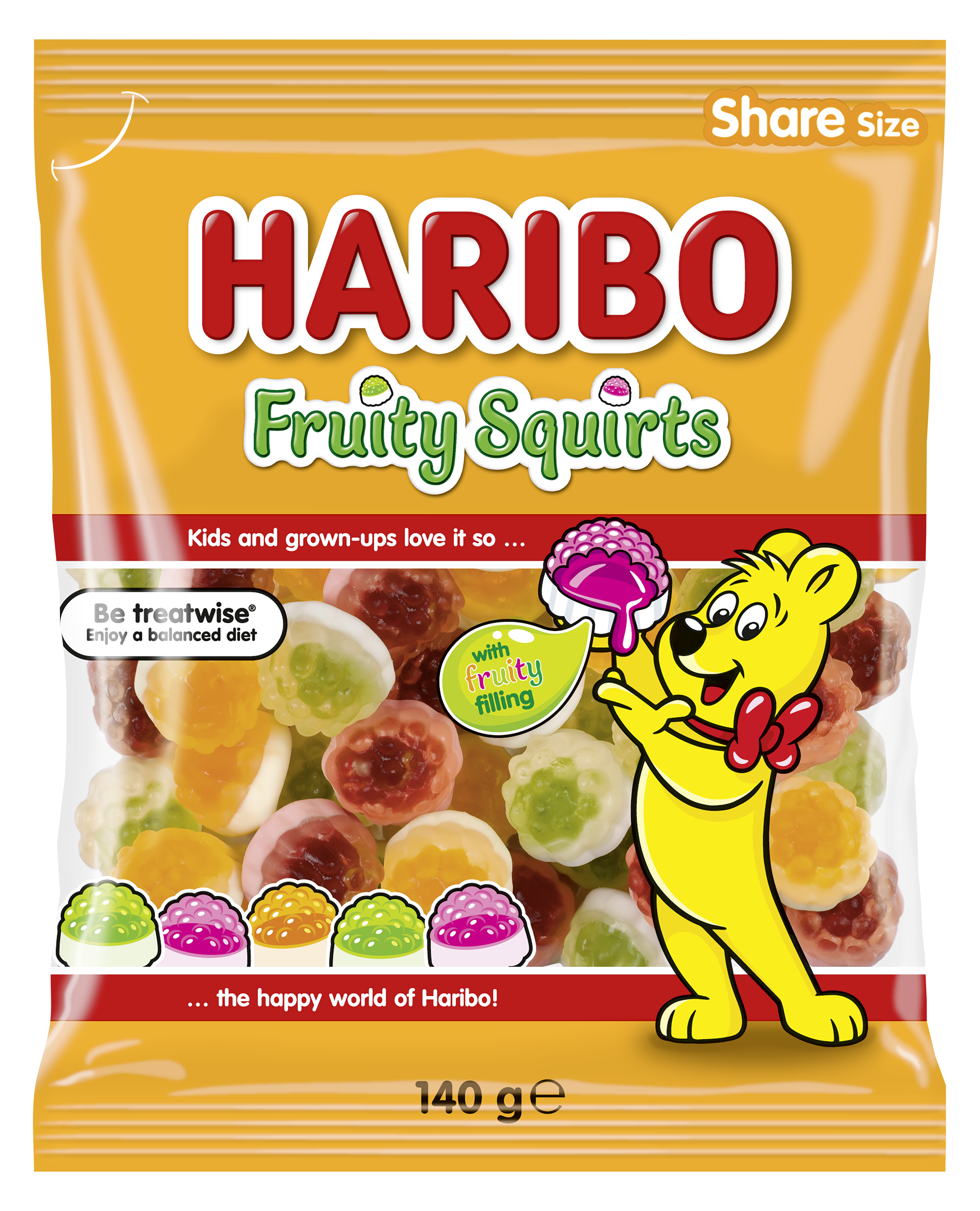 Pack of HARIBO Fruity Squirts