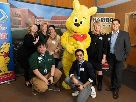 Associates with Goldbear at Parkside Day 2020 backdrop