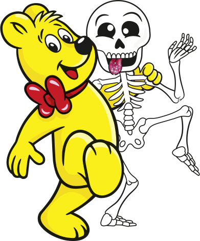 4001686808825 Haribo Crazy Skeletties 160g hero