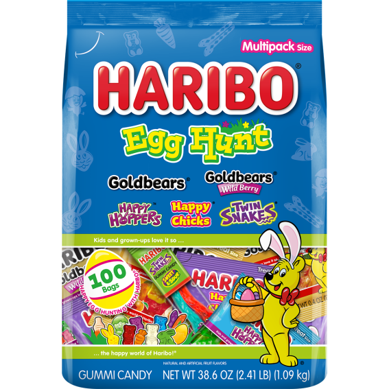 HARIBO EGG HUNT 100pc GUS FRONT